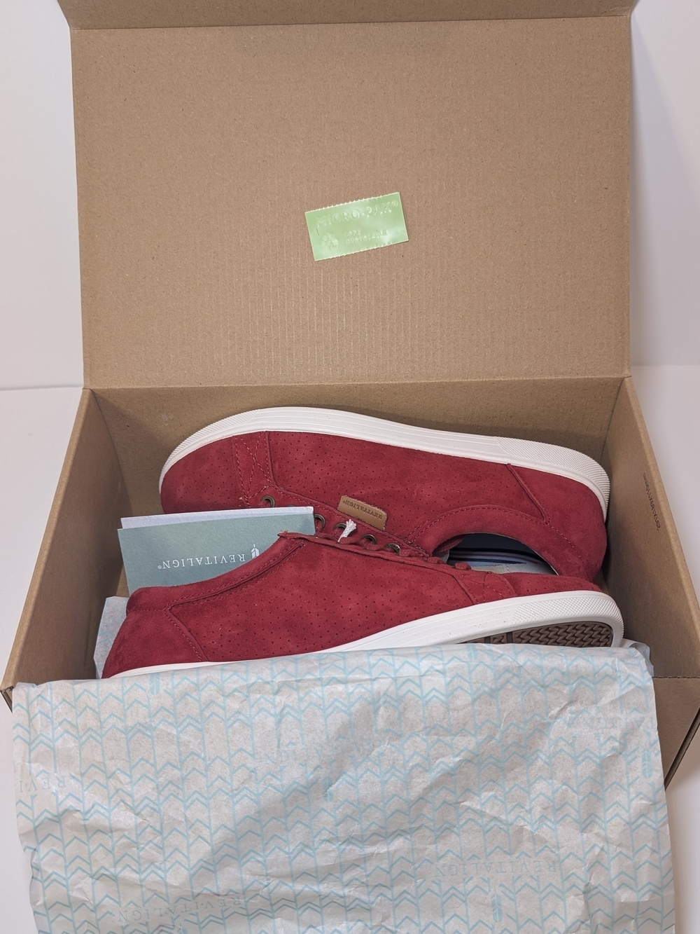 Waco Revitalign Women’s Burgundy Suede Sneakers - Size 6.5 - NIB Orthotic Comfor - Picture 6 of 8